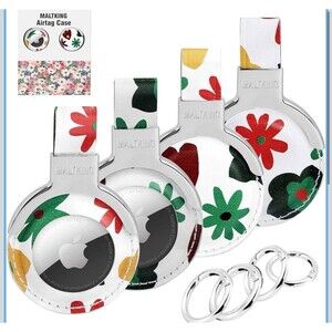 4 Pack for Airtag Holder, for Air Tag Keychain, PU Leather for Airtag Case, Air
